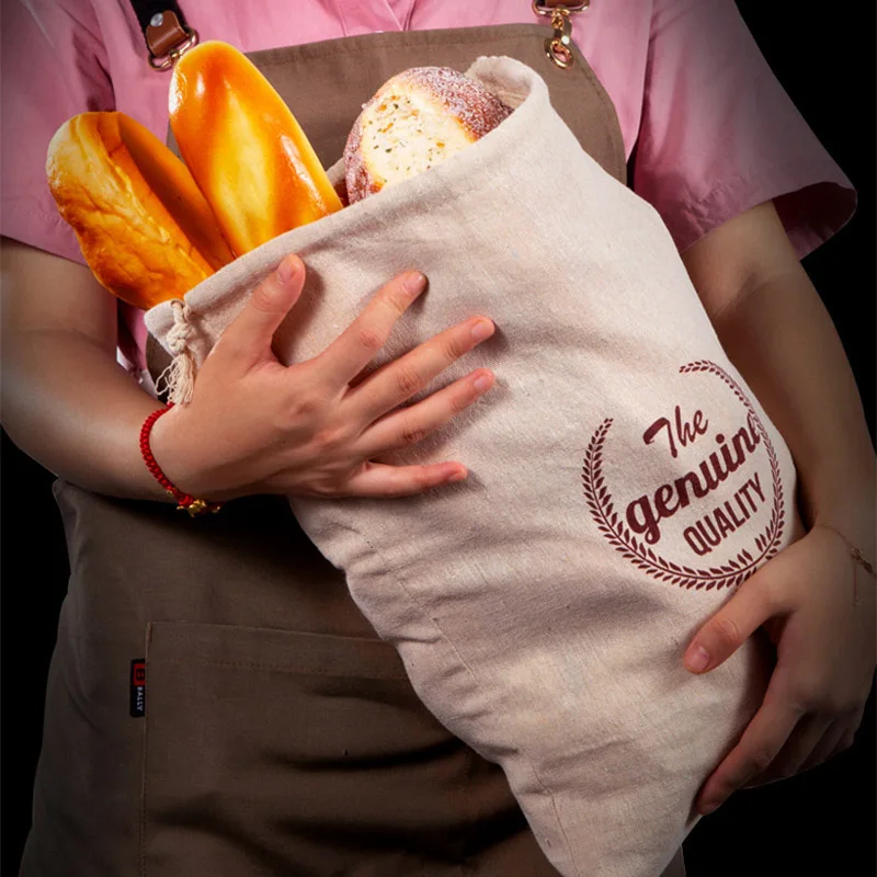 Food Storage Of Plants - Linen Bread Bag Reusable Bags For
