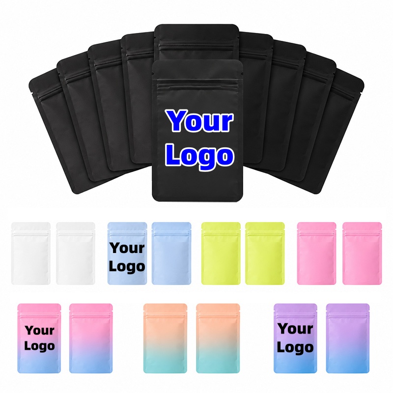 Food Storage Bags Zip Lock Pouch - Flat Resealable Aluminum Foil Ziplock Pouches,
