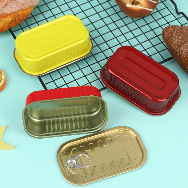 Food Storage And Organizer - 2Pcs Rectangular Mini Sealed Metal Tin