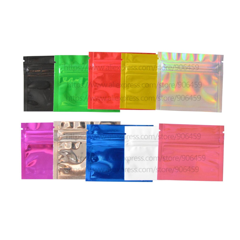 Food Storage Bags Zip Lock Pouch - 100 pcs 7.5x6.5 cm (3''x2.5'') Aluminum