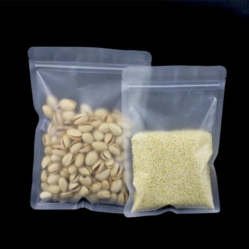 100pcs Matte Plastic Zipper Ba - Food Storage Bags Zip Lock Pouch ulasan dan harga