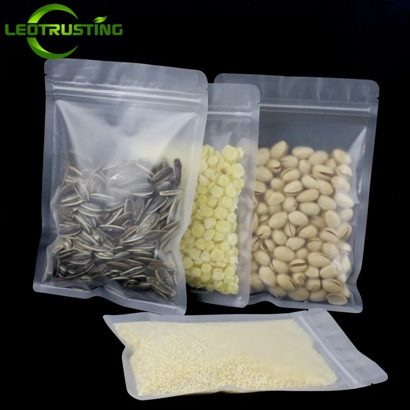 100pcs Matte Plastic Zipper Ba - Food Storage Bags Zip Lock Pouch ulasan dan harga