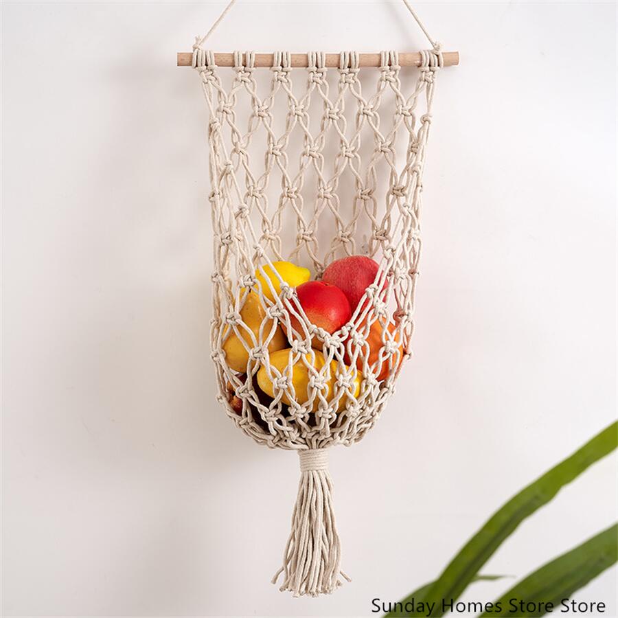 Macrame  Fruit  Storage Basket - Food Storage Of Plants ulasan dan harga