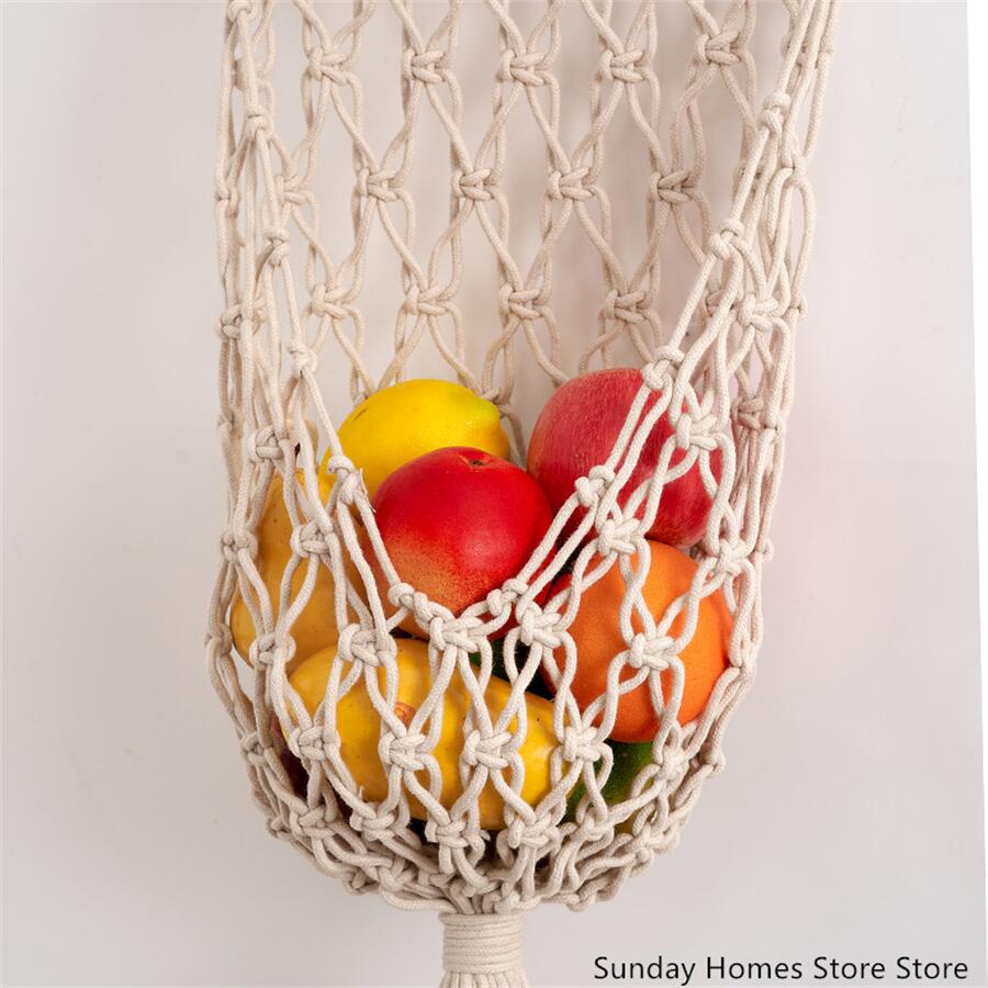 Macrame  Fruit  Storage Basket - Food Storage Of Plants ulasan dan harga