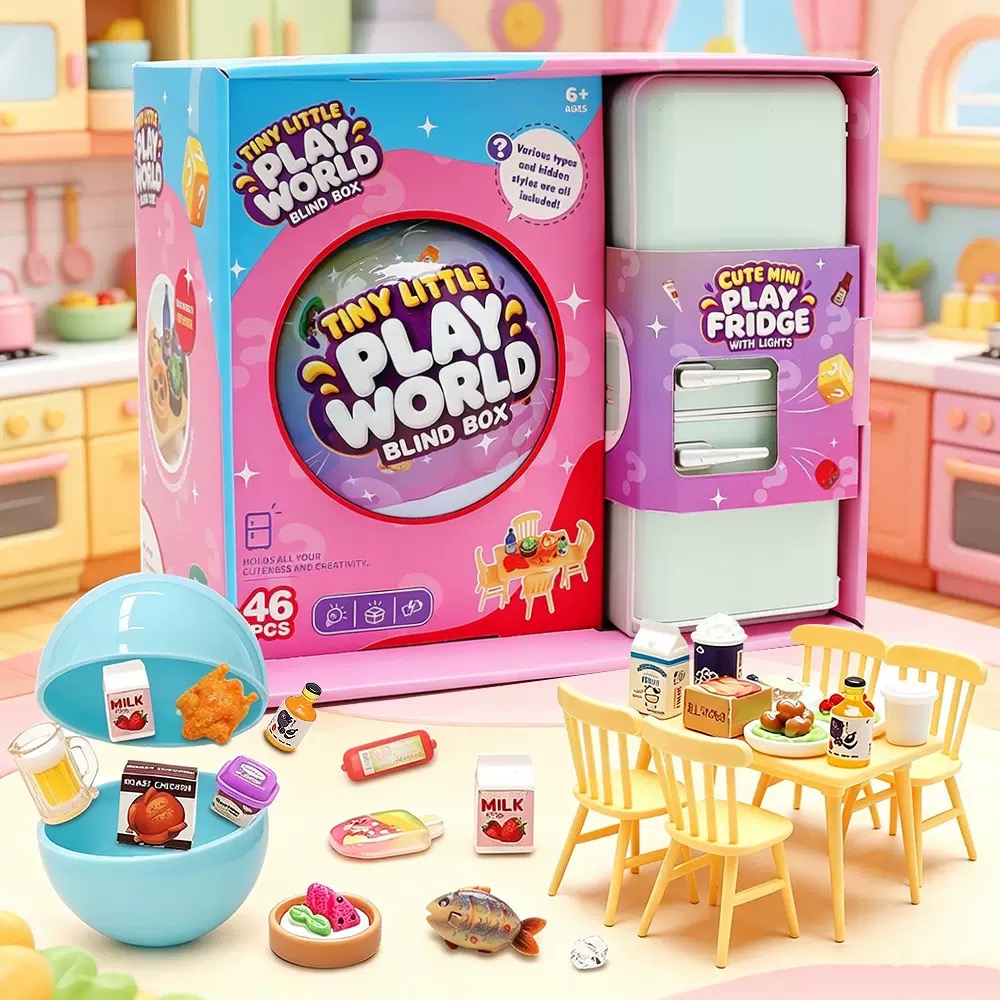 4-Color Mini Fridge Blind Box  - Food Storage Kits ulasan dan harga