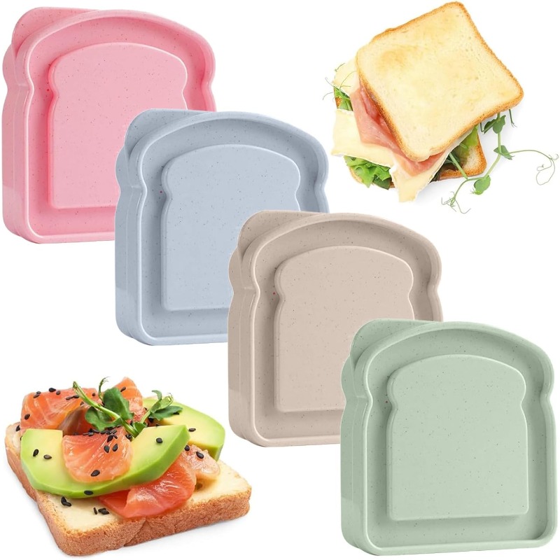 1/4pcs Sandwich Container Lunc - Food Storage Camping ulasan dan harga