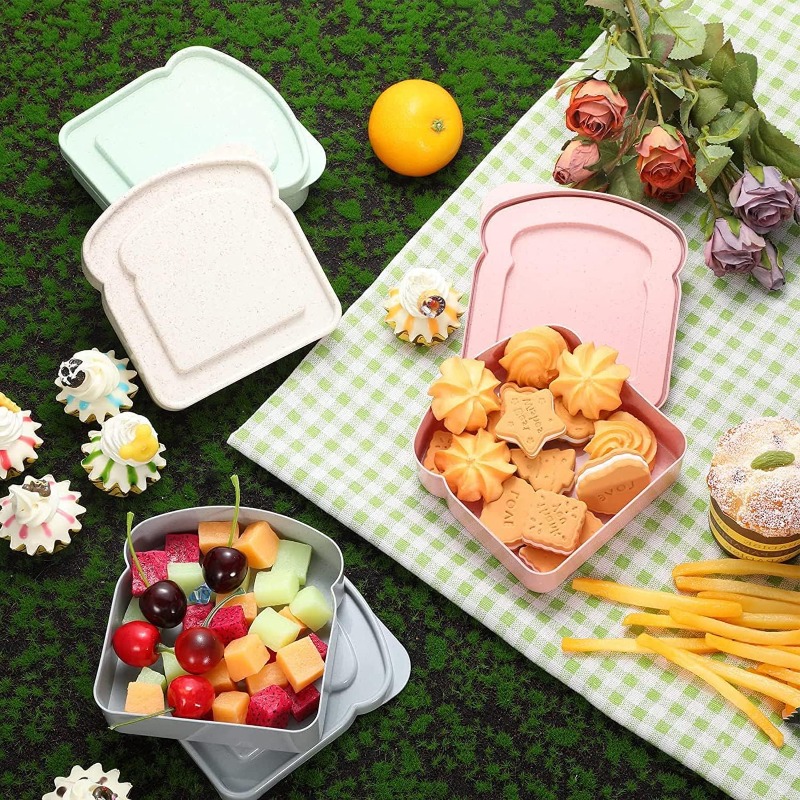1/4pcs Sandwich Container Lunc - Food Storage Camping ulasan dan harga