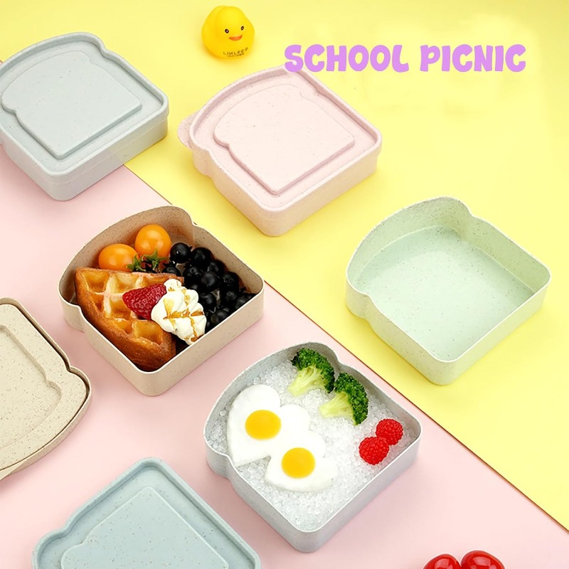 1/4pcs Sandwich Container Lunc - Food Storage Camping ulasan dan harga