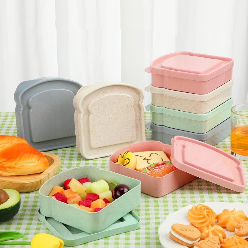 1/4pcs Sandwich Container Lunc - Food Storage Camping ulasan dan harga