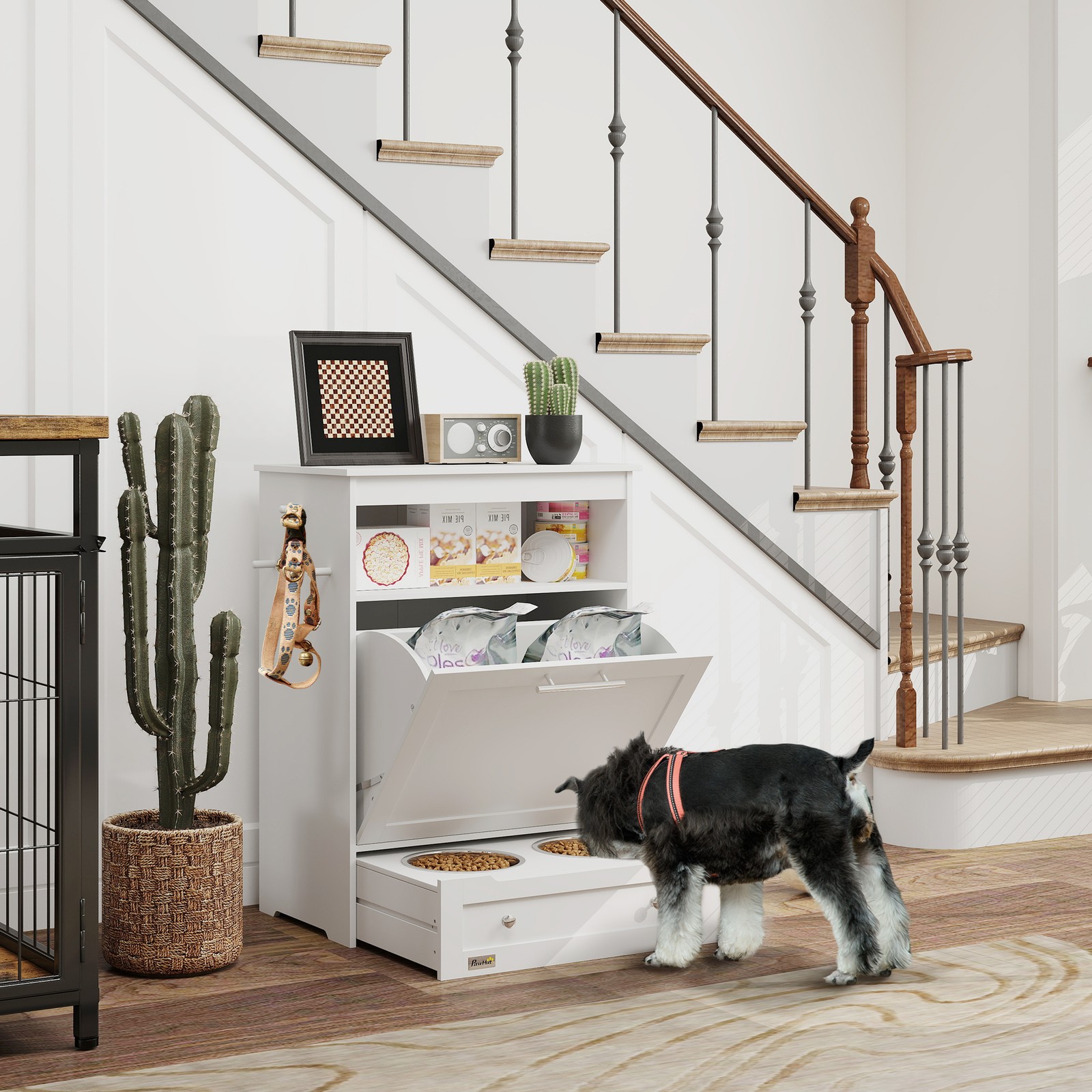Pet Feeder Station, Dog and Ca - Food Storage Cabinet ulasan dan harga