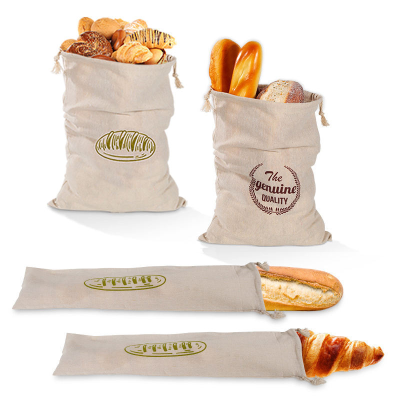 Linen Bread Bag Reusable Bags  - Food Storage Of Plants ulasan dan harga