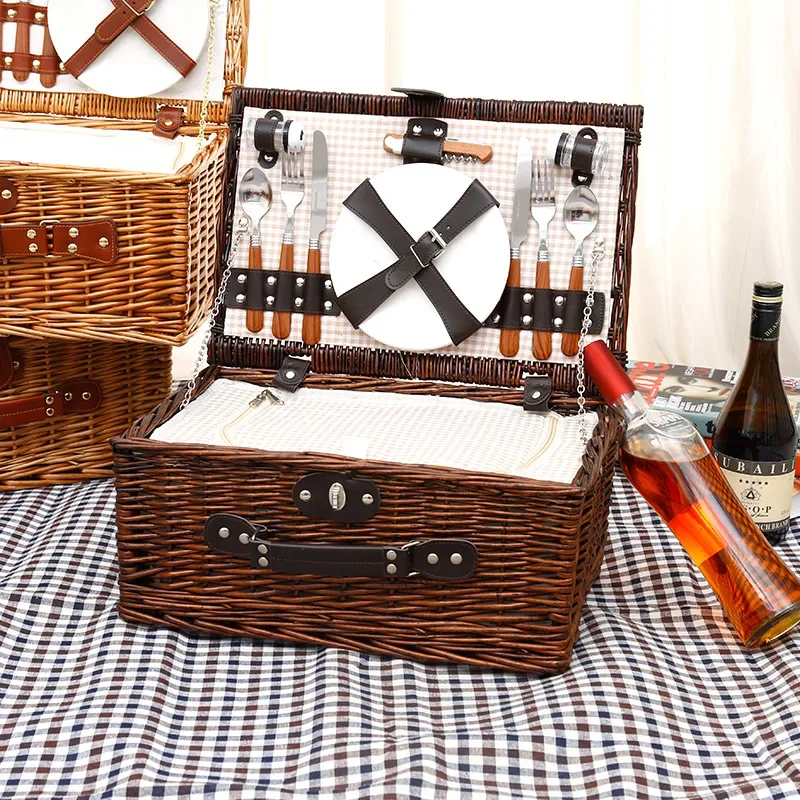Family Outing Picnic Basket, O - Food Storage Camping ulasan dan harga