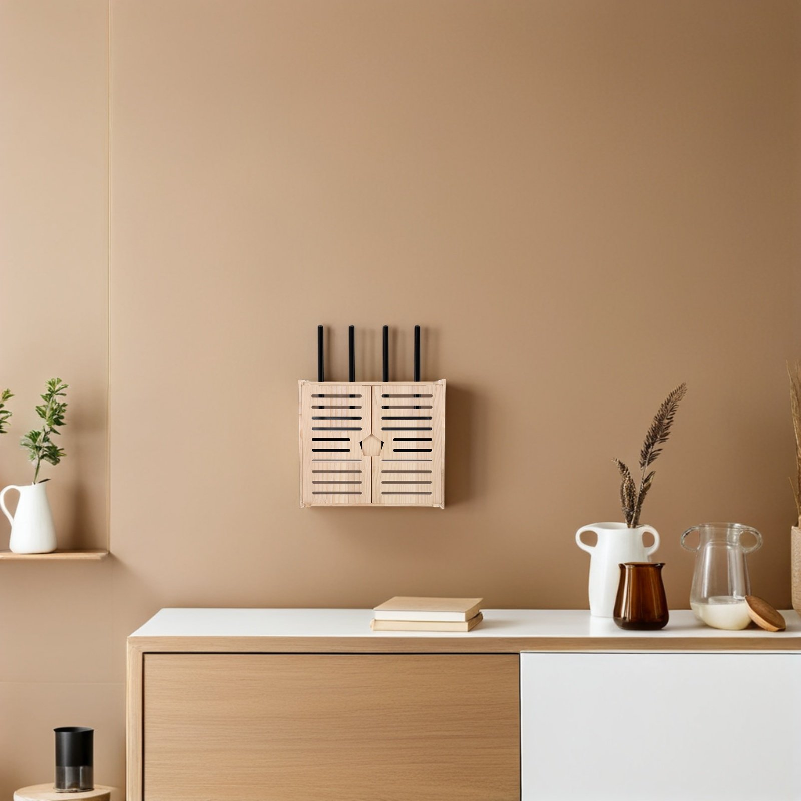 WiFi Router Storage Box Wall M - Food Storage Management ulasan dan harga