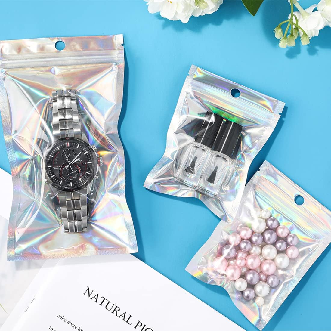 50/10PCS Laser Sealing Bags Pl - Food Storage Bags Zip Lock Pouch ulasan dan harga