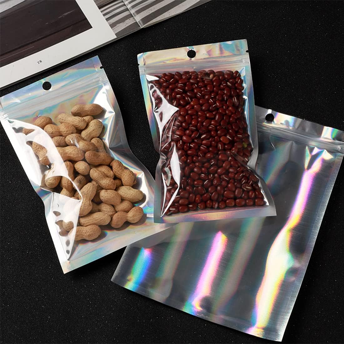 50/10PCS Laser Sealing Bags Pl - Food Storage Bags Zip Lock Pouch ulasan dan harga