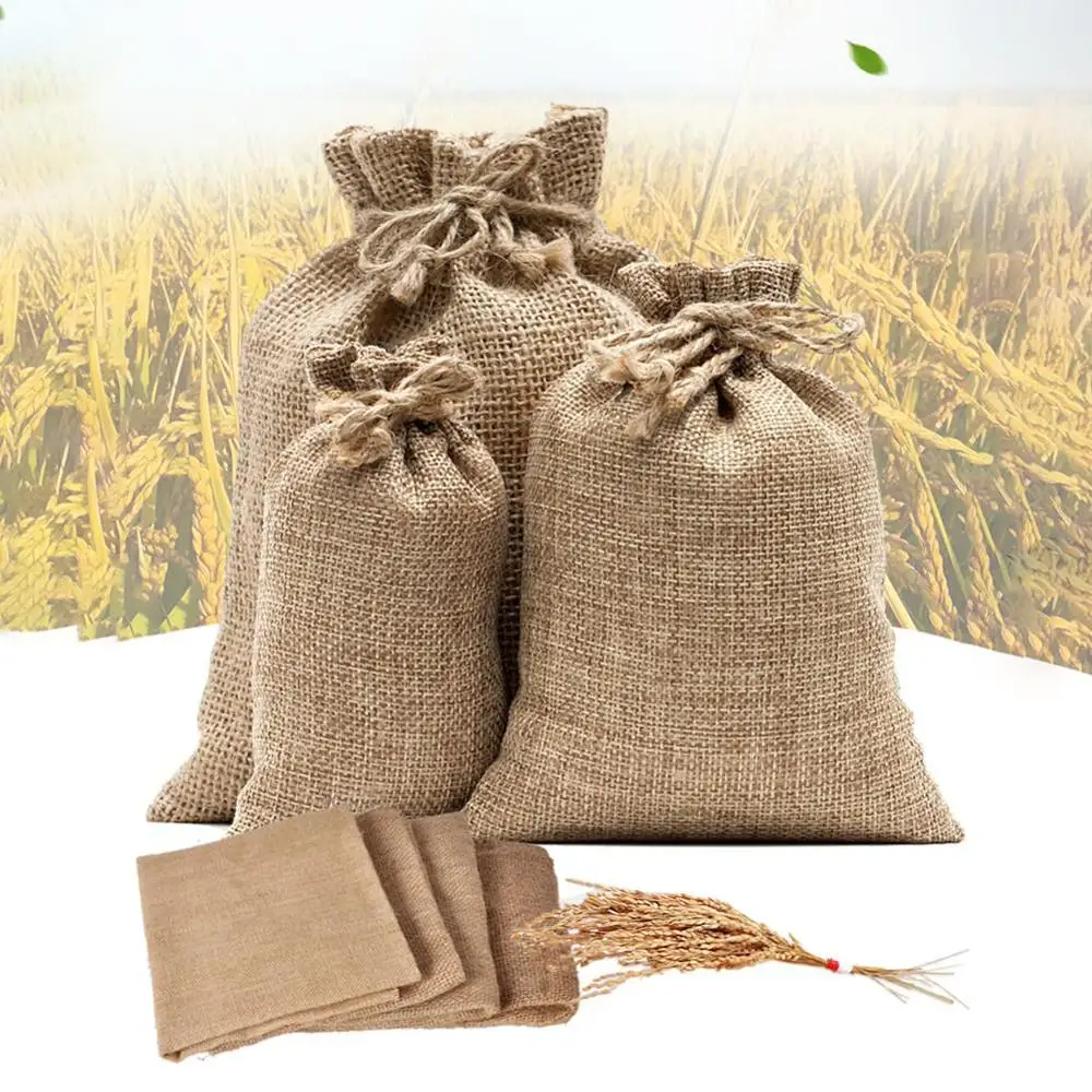 Natural Burlap Sack Jute Potat - Food Storage Roots ulasan dan harga