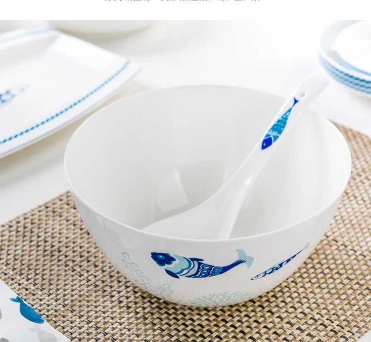 8 Inch, Bone China Big Bowl fo - Food Storage Of Plants ulasan dan harga