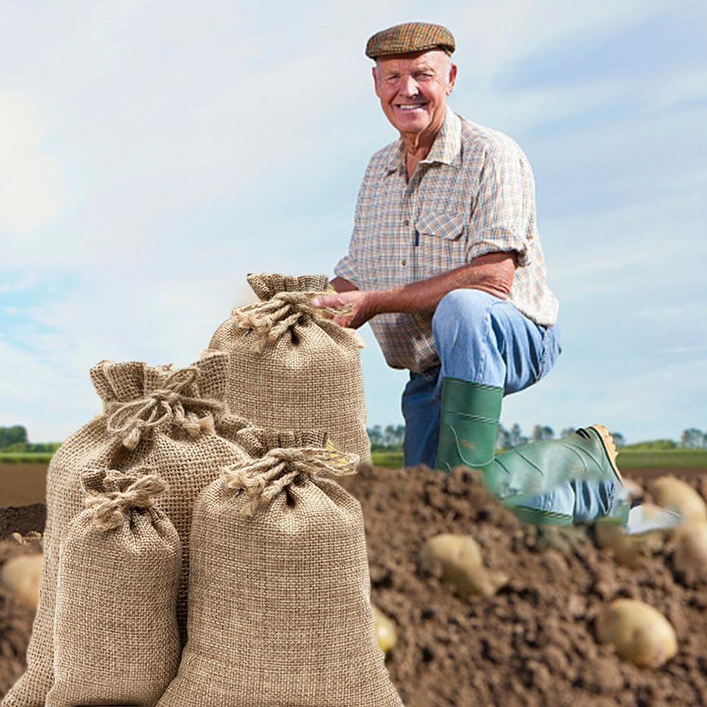 Burlap Potato Sacks Jute Potat - Food Storage Roots ulasan dan harga