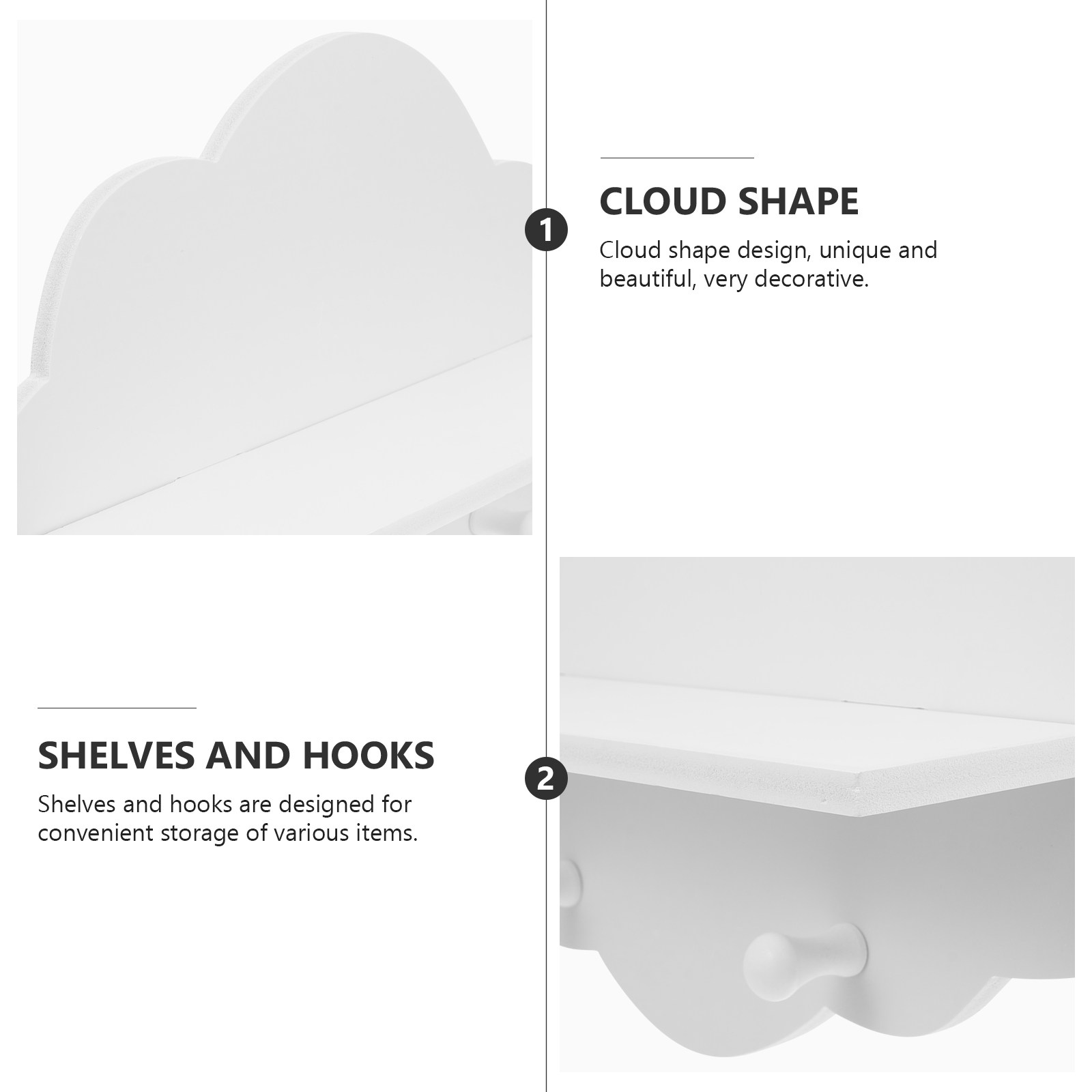 1Pcs Wooden Cloud Shape Punch  - Food Storage Of Plants ulasan dan harga