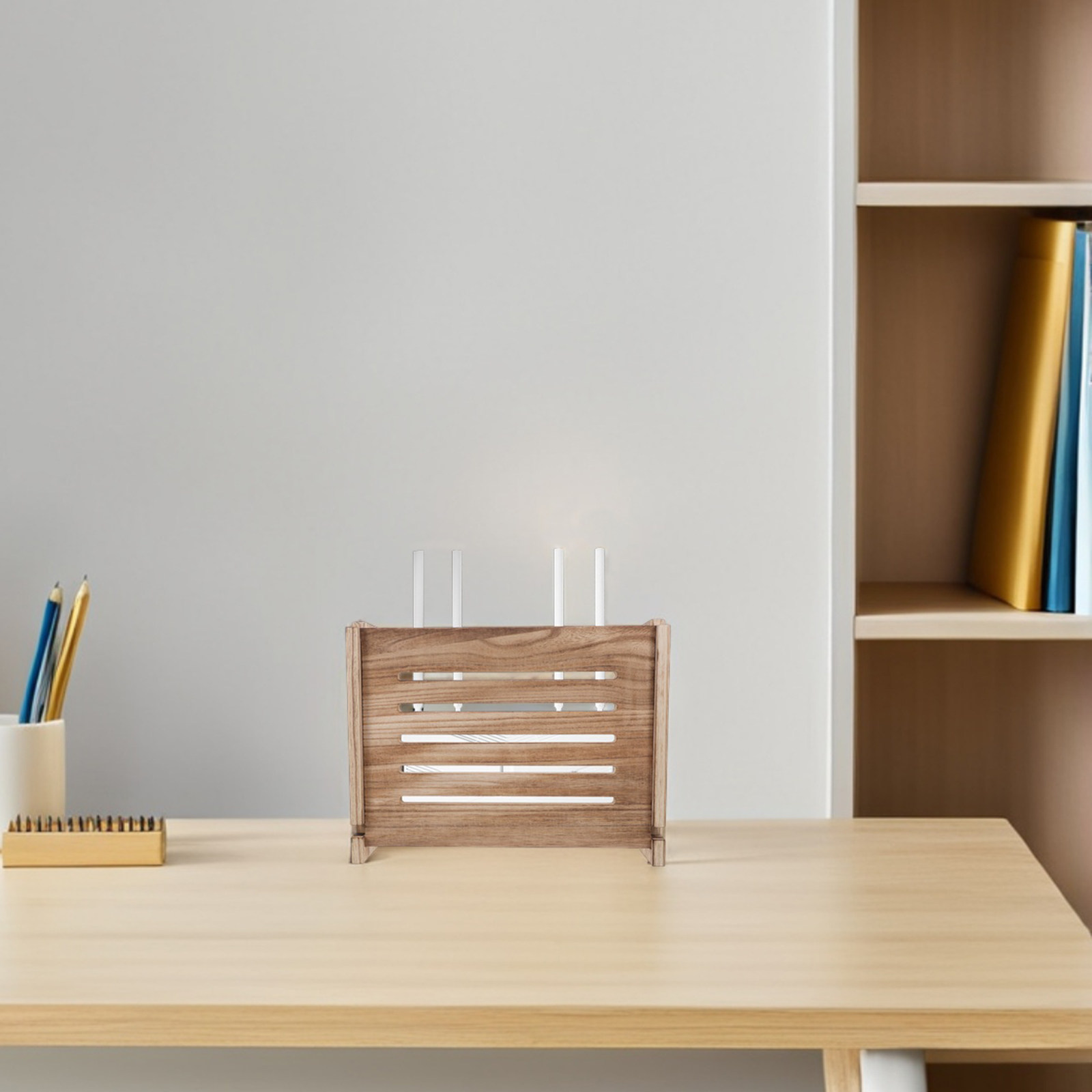 Wooden Wall Mounted Router Sto - Food Storage Management ulasan dan harga