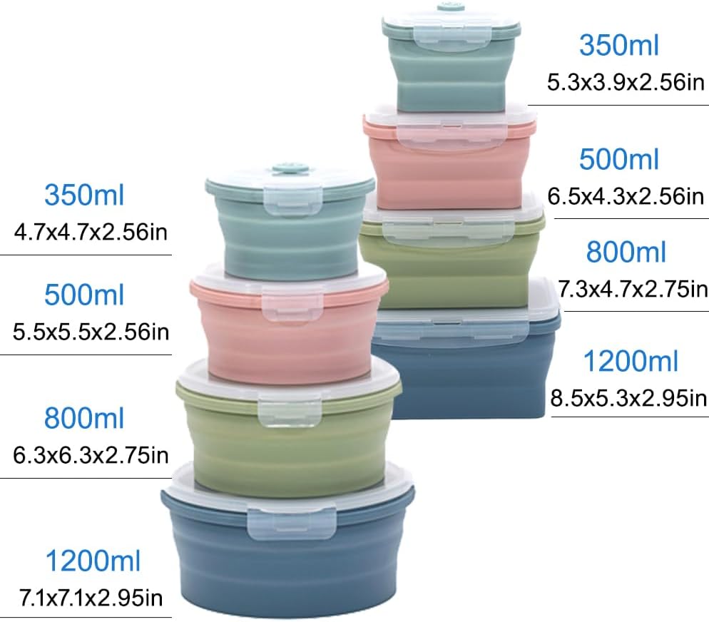 Collapsible Silicone Food Stor - Food Storage Kits ulasan dan harga