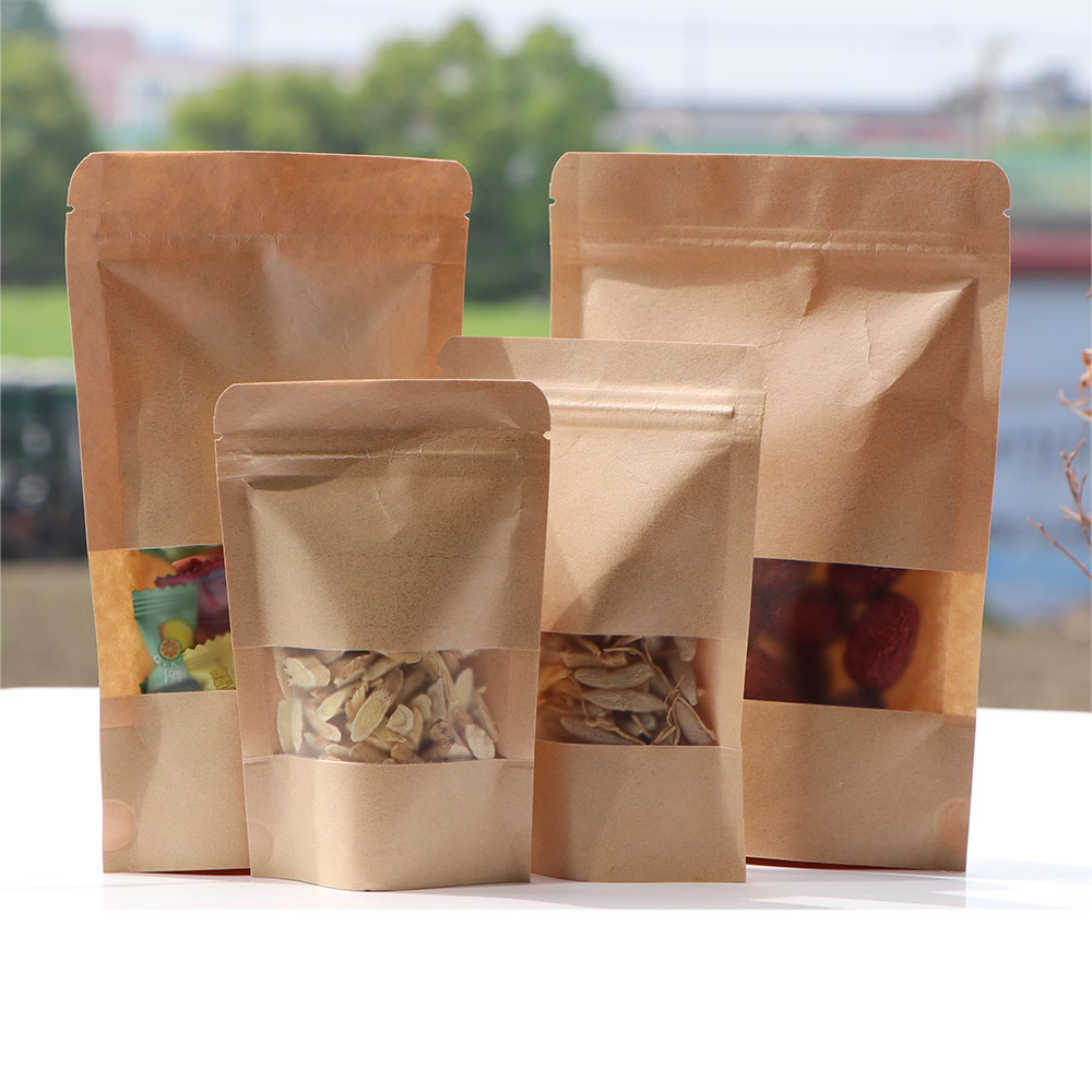 Kraft Paper Zip Lock Bags with - Food Storage Bags Zip Lock Pouch ulasan dan harga