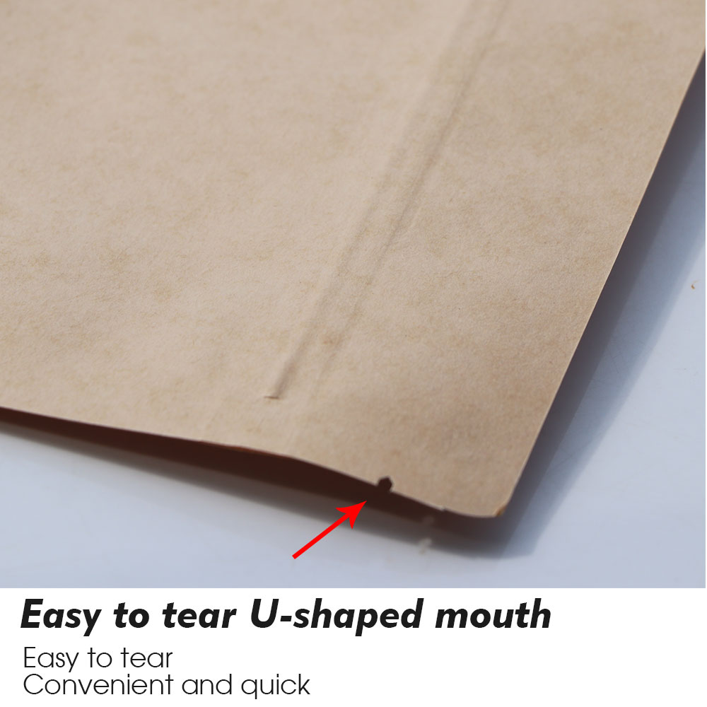 Kraft Paper Zip Lock Bags with - Food Storage Bags Zip Lock Pouch ulasan dan harga