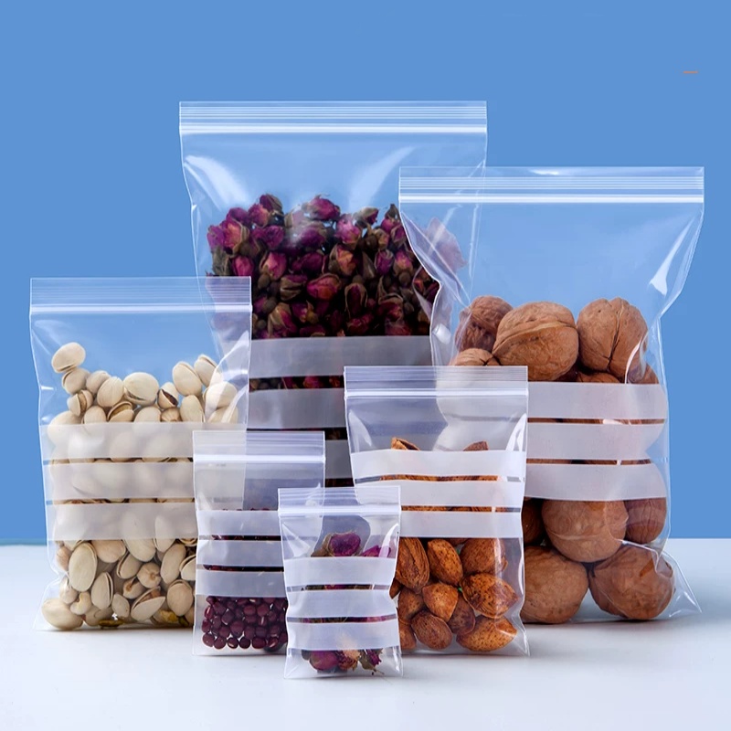 200PCS PE Clear Plastic Writin - Food Storage Bags Zip Lock Pouch ulasan dan harga