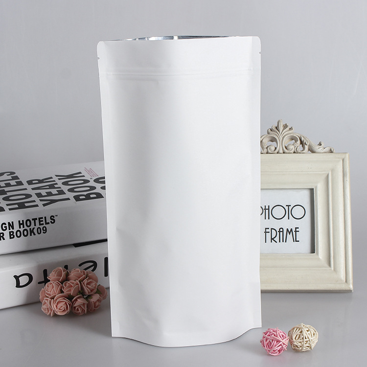 100pcs Wholesale Stand up Whit - Food Storage Bags Zip Lock Pouch ulasan dan harga
