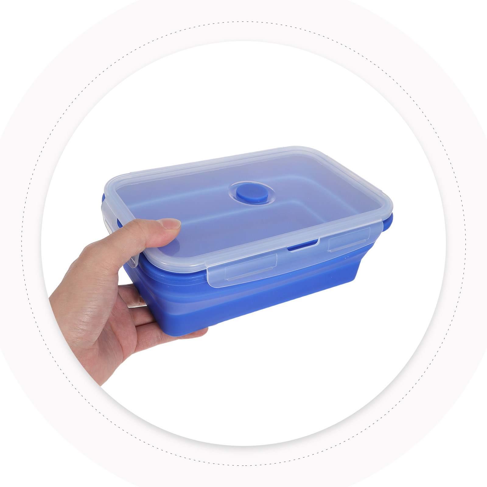 4Pcs Foldable Silicone Lunch B - Food Storage Camping ulasan dan harga
