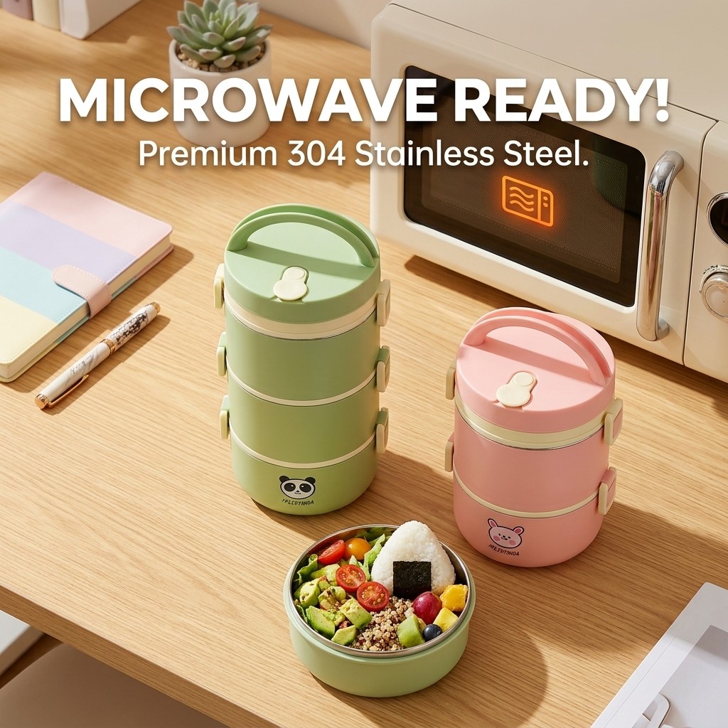 304 Stainless Steel Thermal Lu - Food Storage Kits ulasan dan harga