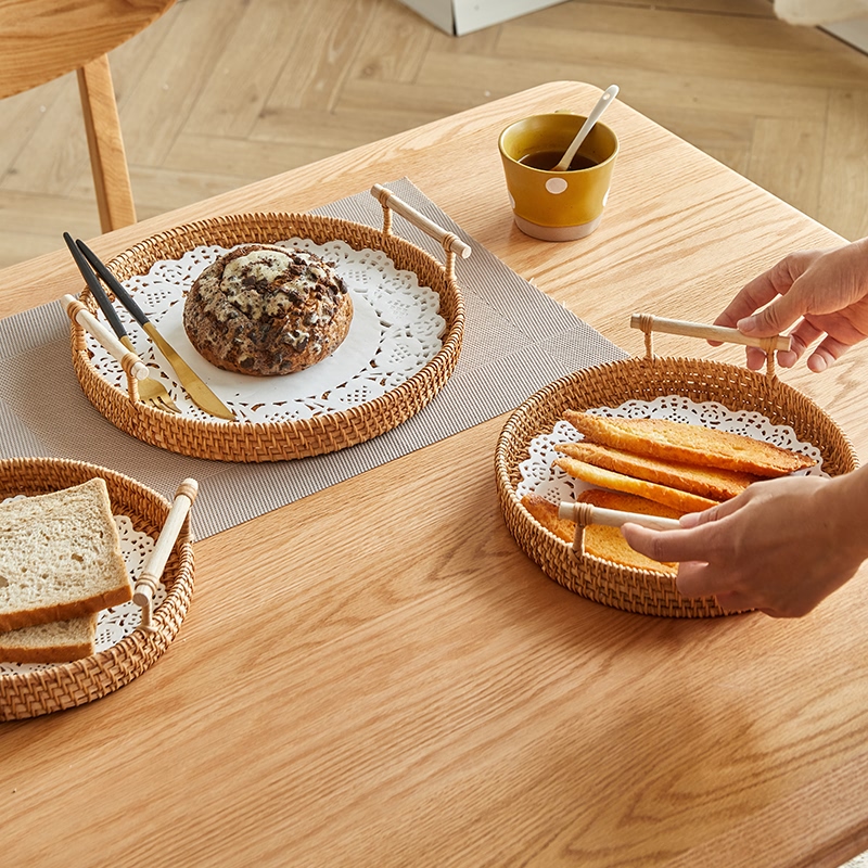 Rectangle Wicker Tray Picnic B - Food Storage Of Plants ulasan dan harga