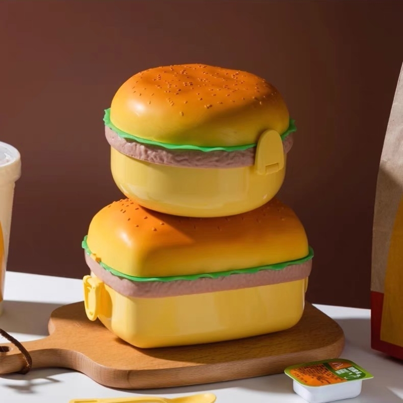 Hamburger Lunch Box Double Tie - Food Storage Kits ulasan dan harga