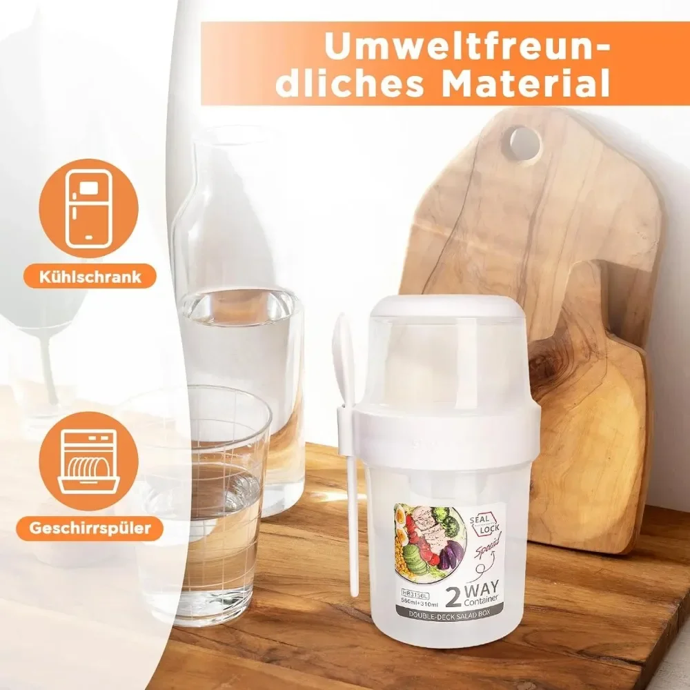 Salad Cup Breakfast Cups Porta - Food Storage Kits ulasan dan harga