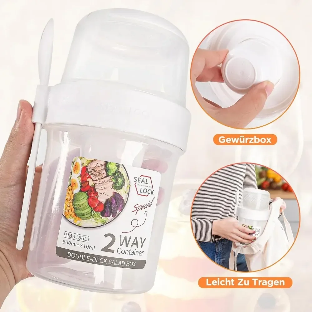 Salad Cup Breakfast Cups Porta - Food Storage Kits ulasan dan harga