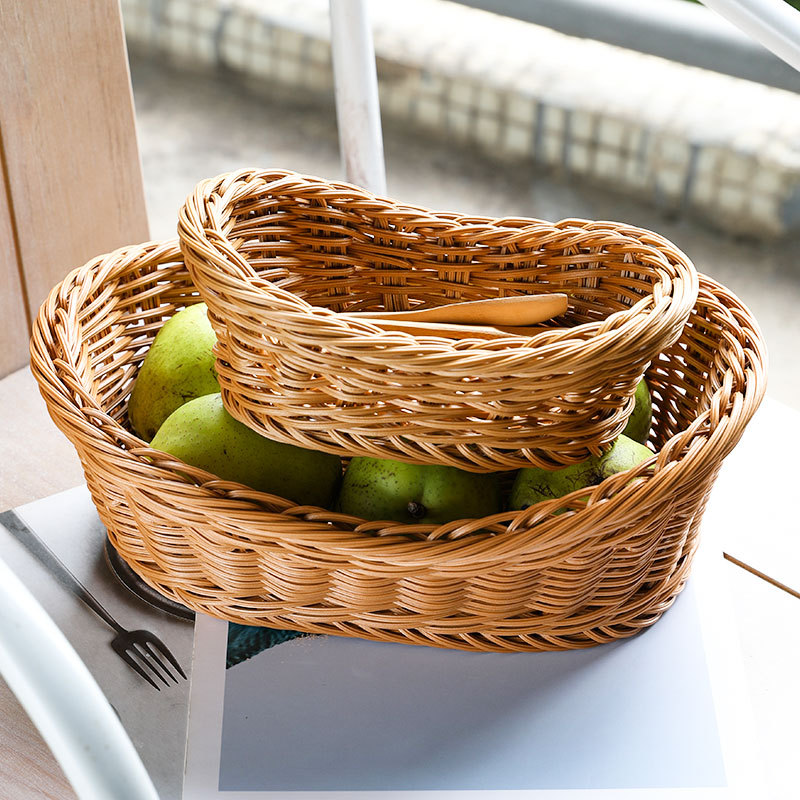 Oval Rattan Woven Storage Bask - Food Storage Of Plants ulasan dan harga