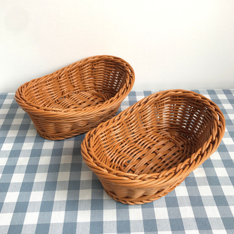 Oval Rattan Woven Storage Bask - Food Storage Of Plants ulasan dan harga
