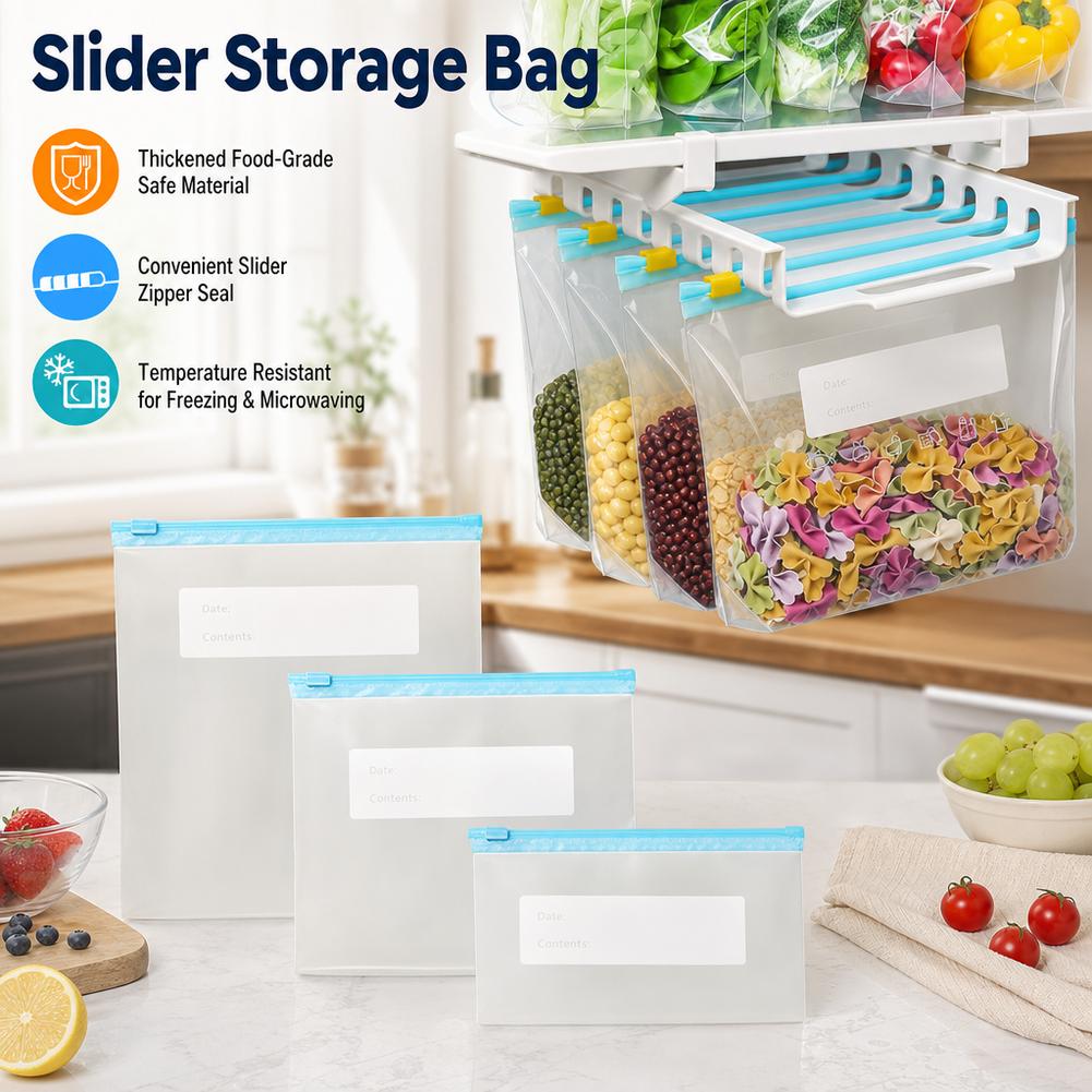 10-20Pcs Reusable Zipper Bag S - Food Storage Bags Zip Lock Pouch ulasan dan harga