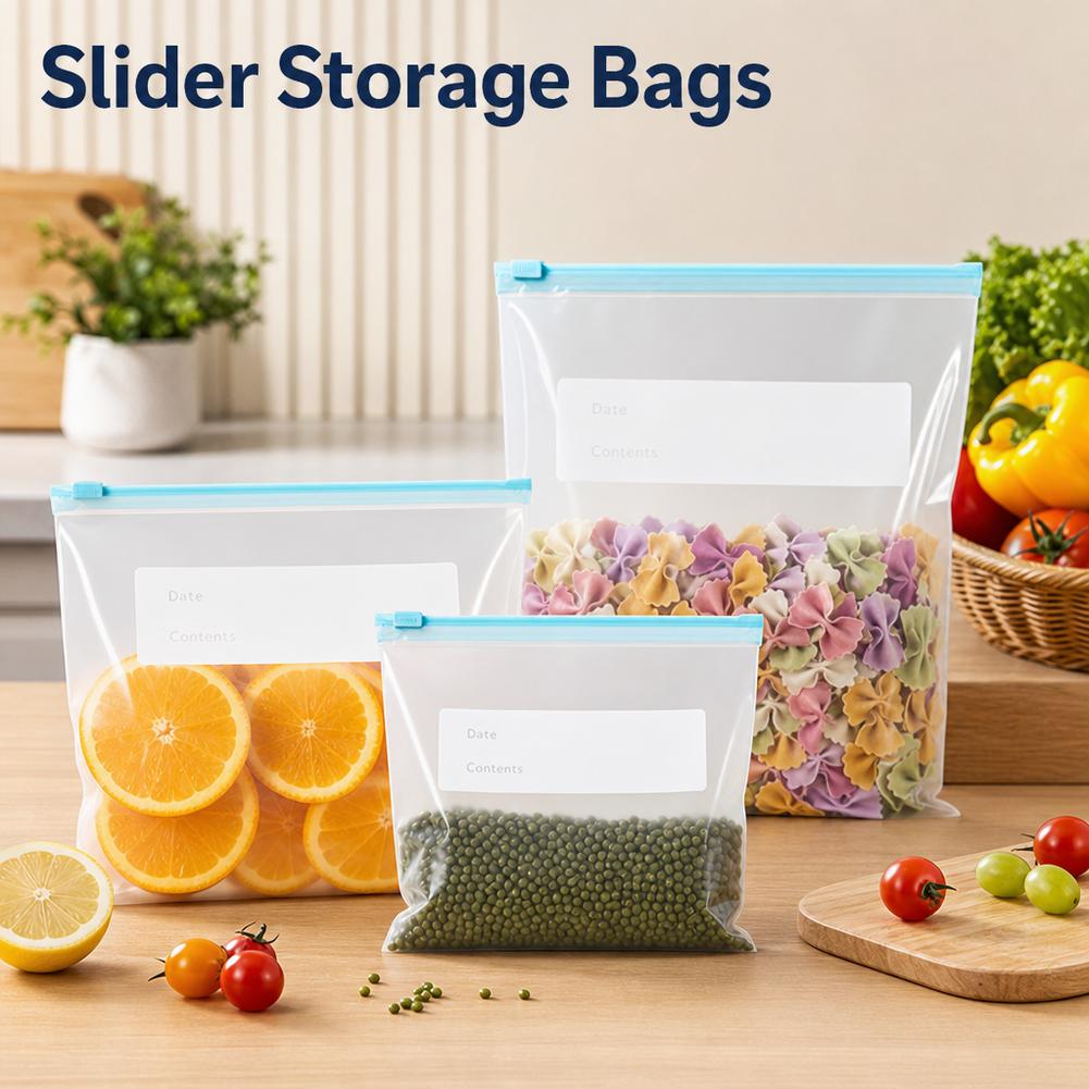 10-20Pcs Reusable Zipper Bag S - Food Storage Bags Zip Lock Pouch ulasan dan harga