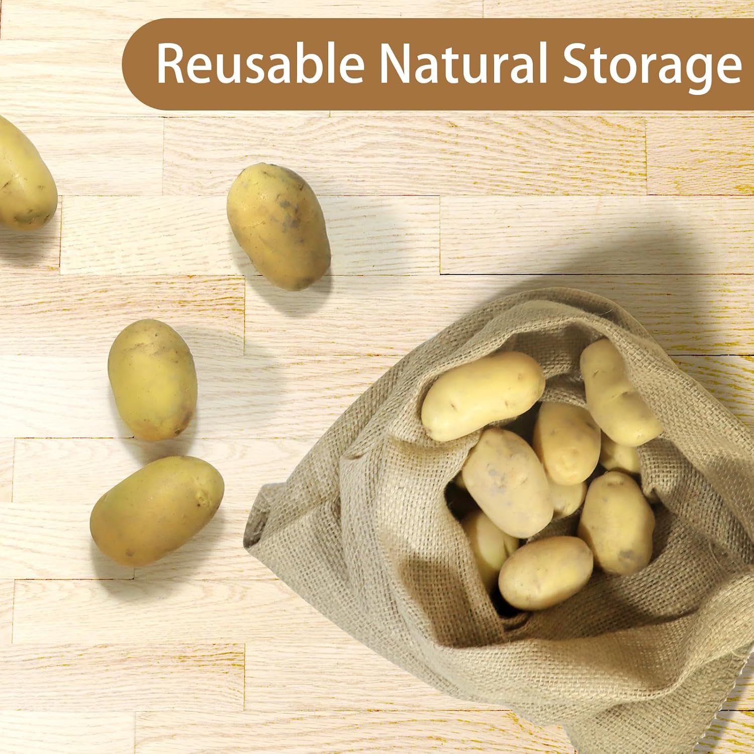 1 Pack Potato Sacks Burlap Bag - Food Storage Roots ulasan dan harga